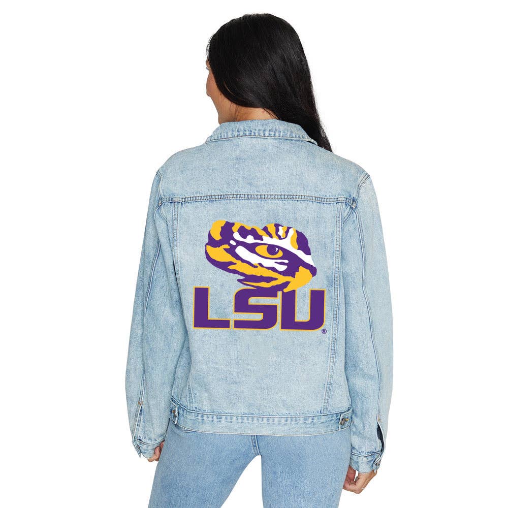 Lojo Collegiate Apparel - Wholesale Denim Jacket - Women's - LSU Denim Jacket0