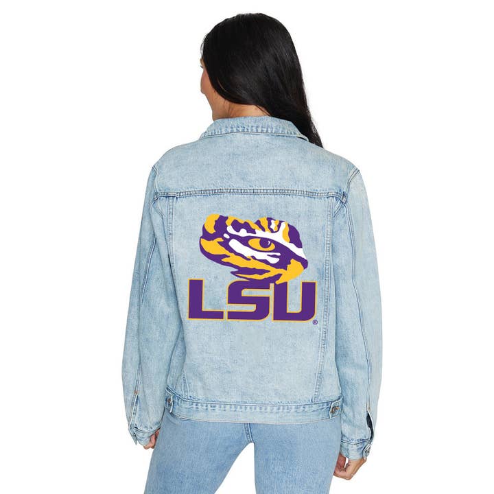 Lojo Collegiate Apparel - Wholesale Denim Jacket - Women's - LSU Denim Jacket