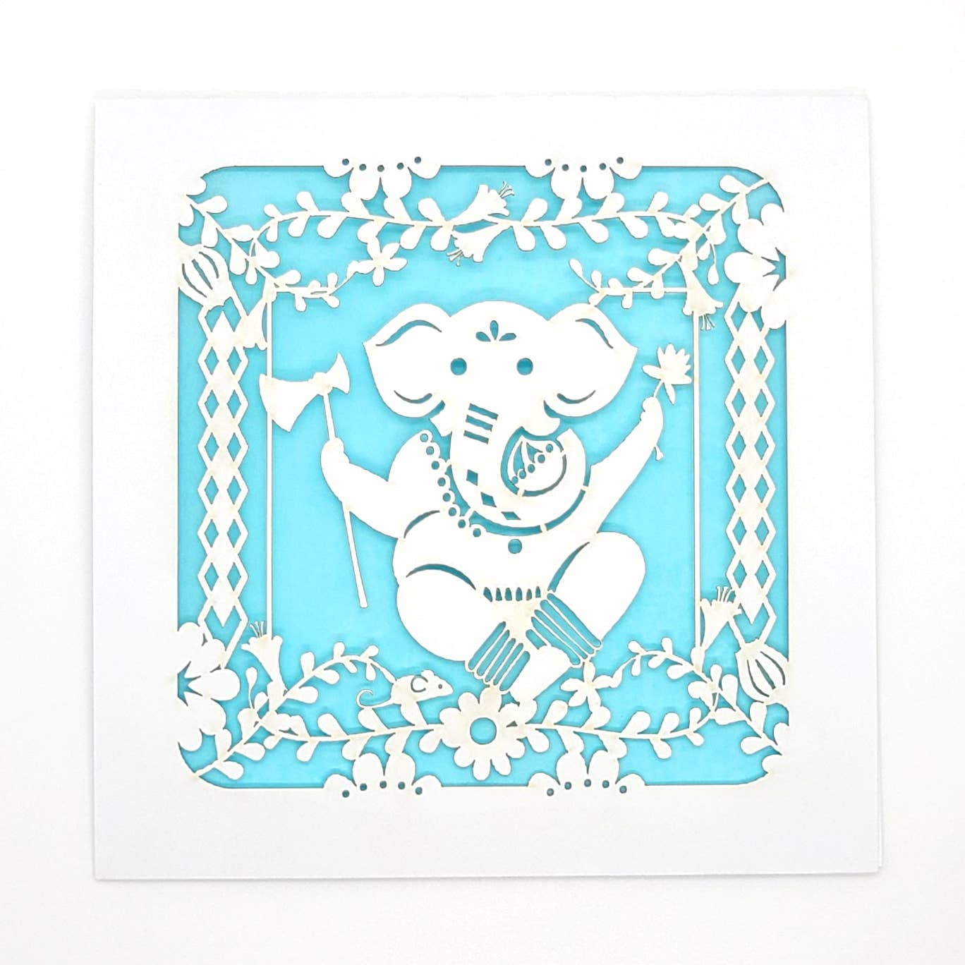two hermanas - Wholesale Everyday Greeting Card - Ganesh - mover of obstacles laser cut cards2