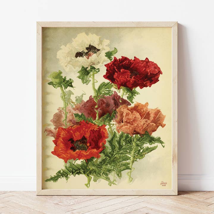 Impressão de Flores Vintage por atacado de The Galek Sea