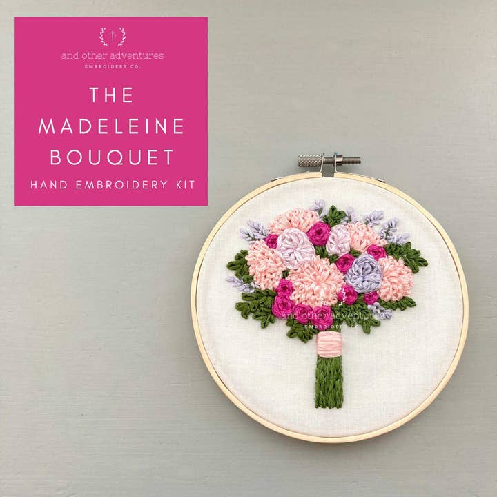 Hand Embroidery Kit - The Madeleine Bouquet for wholesale by And Other Adventures Embroidery Co