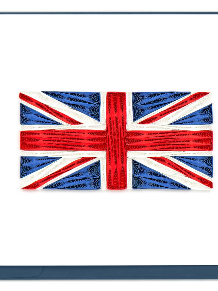 Union Jack - Quilling Card, Handmade Greeting Card for wholesale by Second Nature Ltd