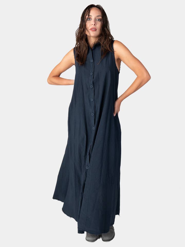 Vestido sin mangas con cuello Raw Edge para venta al por mayor de Baci & Amici Fashion - US Continental