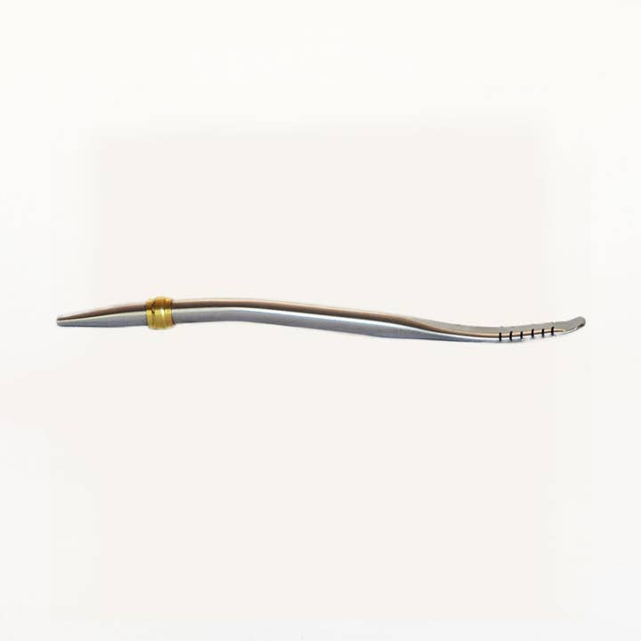 Slotted Short Bombilla - 6" for wholesale by SoulMate Yerba Co. LLC