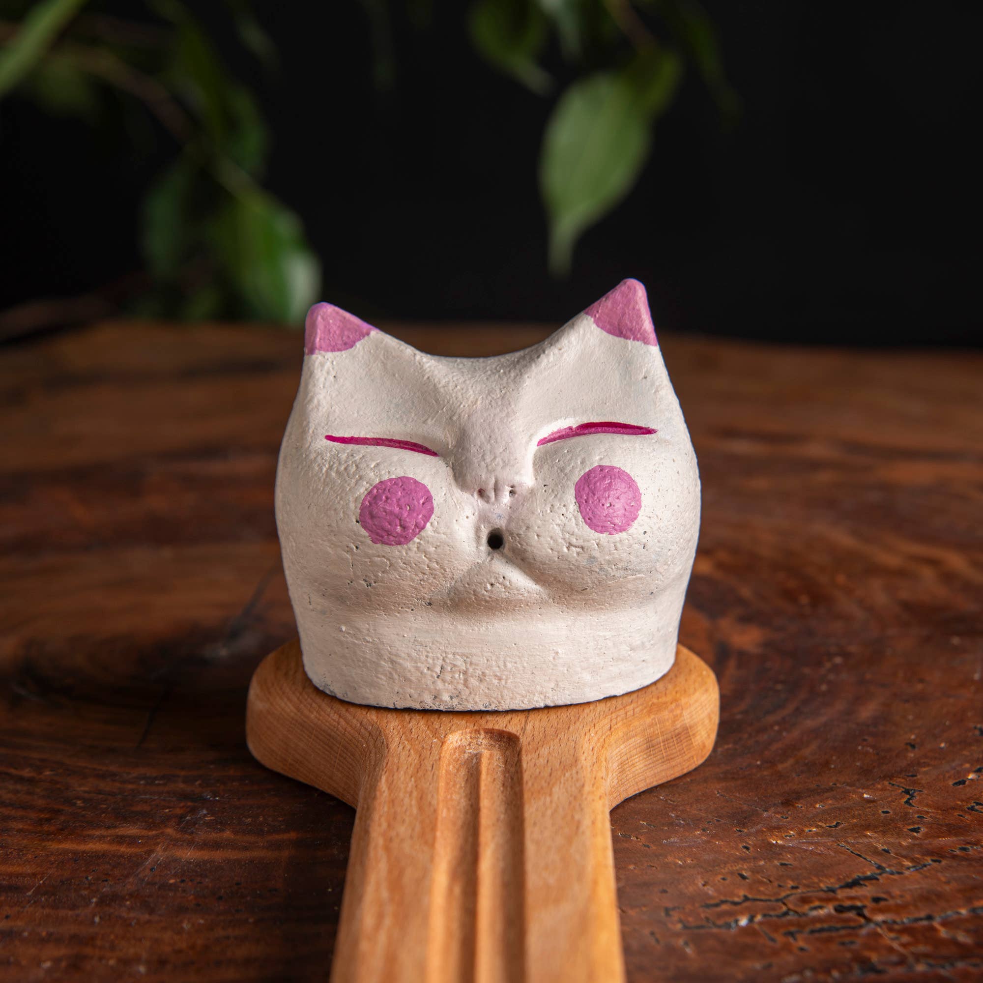 Troy Touch - Wholesale Incense Holder - Tabby Cat Incense Holder, Handmade Incense Holder0