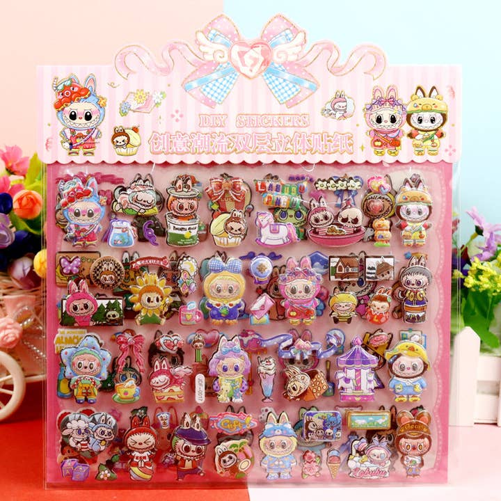Auraquise - Wholesale Sticker - Kids & Baby - Cartoon 3D Double-Layer Cartoon Foil Decorative Stickers