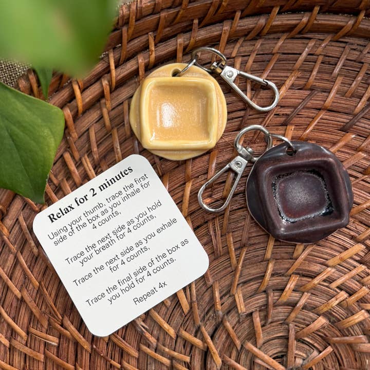 Calmware - Wholesale Keychain - Unisex - Box Breathing Keychain – Portable Breath-work Tool