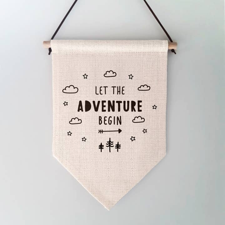 Let The Adventure Begin Wall Hanging for wholesale by Inky in the Wild