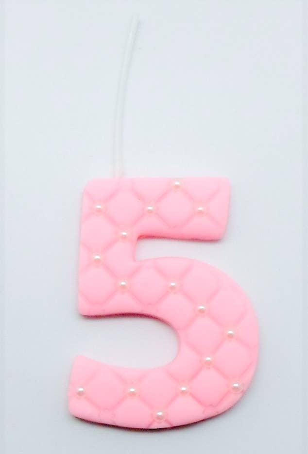 Atiladecor, Artesanato Lda - Wholesale Cake/Cupcake Topper - Cake Top In Shape “No. 5" With Pavio 8Cm U.V. 3Und.0
