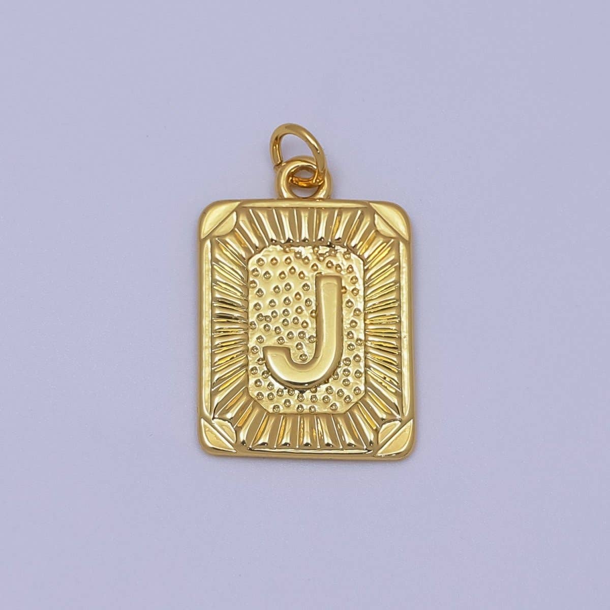 Aim Eternal - Wholesale Individual Charm/Pendant - 24k Gold Filled Initial Tag Letter Charm A - Z Alphabet Letter Tile Charm Pendant Personalized Charm for Designer Inspired Necklace Jewelry Making A716~A7289