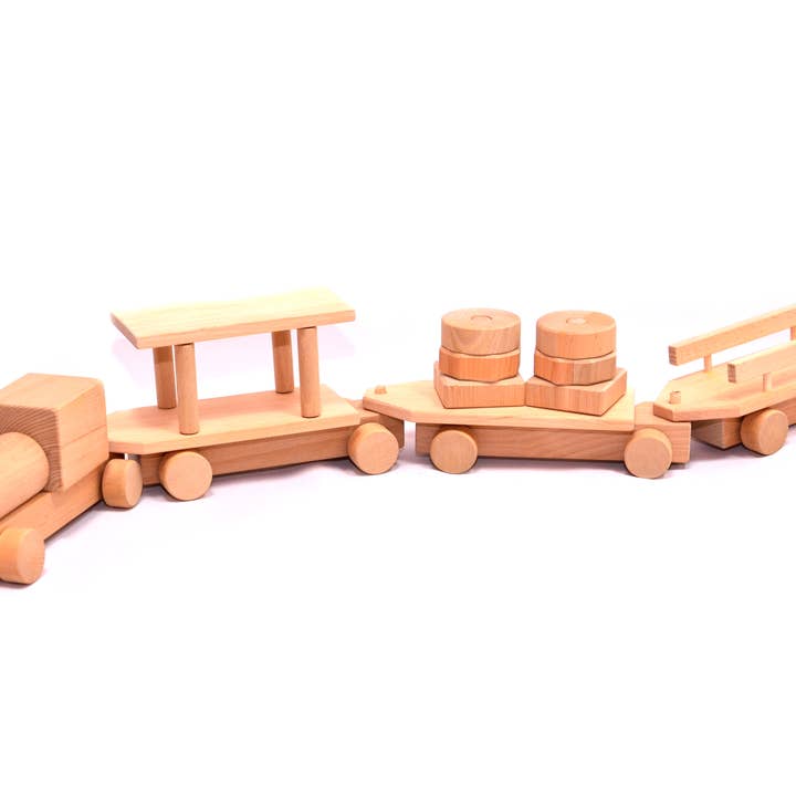 Wooden Train, Sorter Game, Push & Pulls Toy for wholesale by Lis Toys