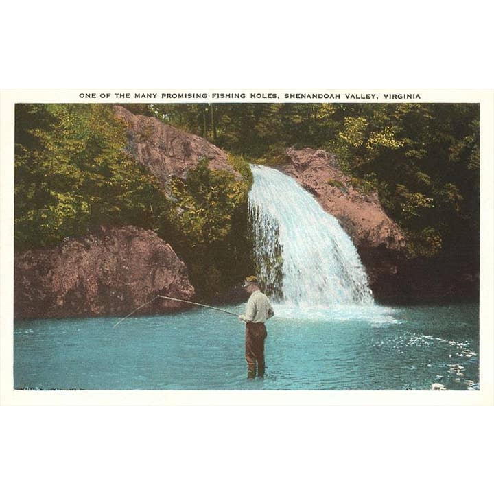Found Image Press – Großhandel Kunstdruck – Kunstdruck VA-26 Angeln im Shenandoah-Tal