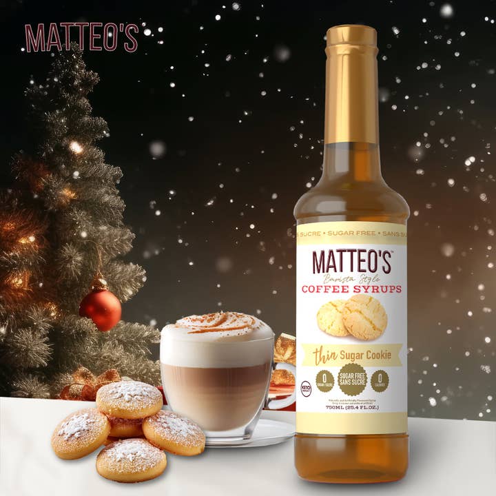 Matteo's - Wholesale Iced Coffee/Cold Brew - Sugar Free Coffee Syrup, Sugar Cookie4