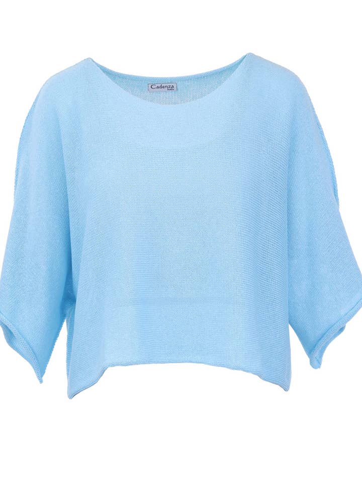 Cadenza Italy Ltd - Vendita all'ingrosso Top in maglia - Donna - Top corto a tunica in misto cotone17