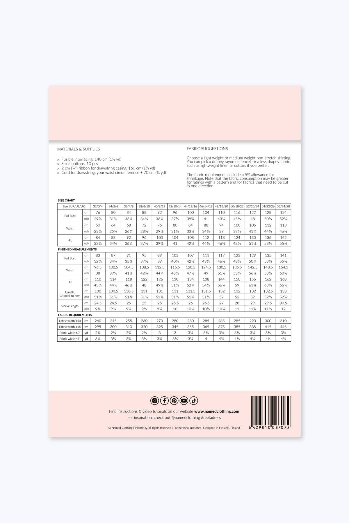 Named Clothing Finland Oy - Wholesale Craft Sewing Kit - Reeta shirt dress7