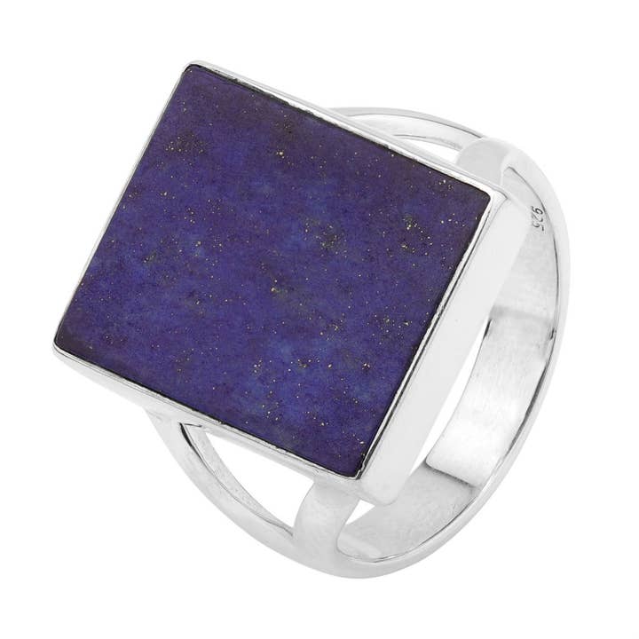 BAGUE EN ARGENT STERLING LAPIS SAVANNAH EN SOLDE pour la vente par Saraswati Imports
