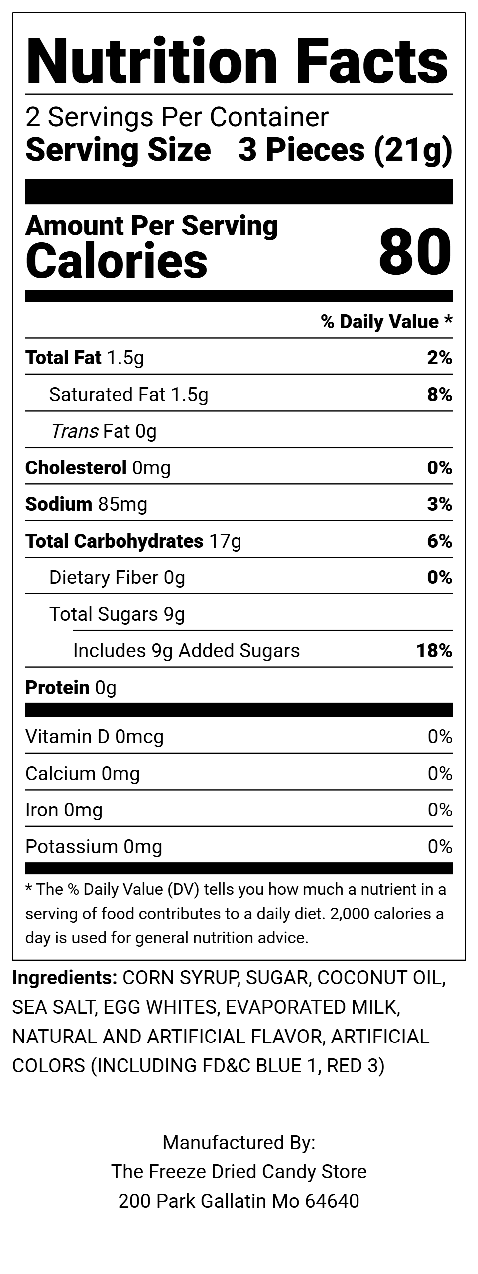 The Freeze Dried Candy Store - Wholesale Taffy - Cotton Candy Crunch Bites1