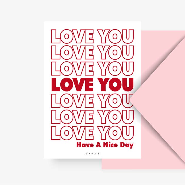 Vykort / Love You för wholesale av typealive