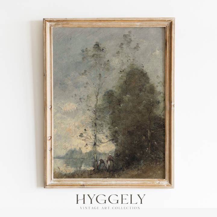 Tree Coast Painting | Portrait Landscape Art Print L124 for wholesale by Hyggely