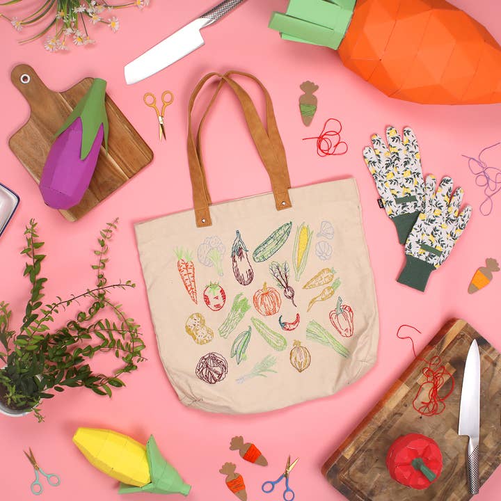 Chasing Threads - Wholesale Tote Bag - Women's - Stitch Your Vegetables Tote Bag
