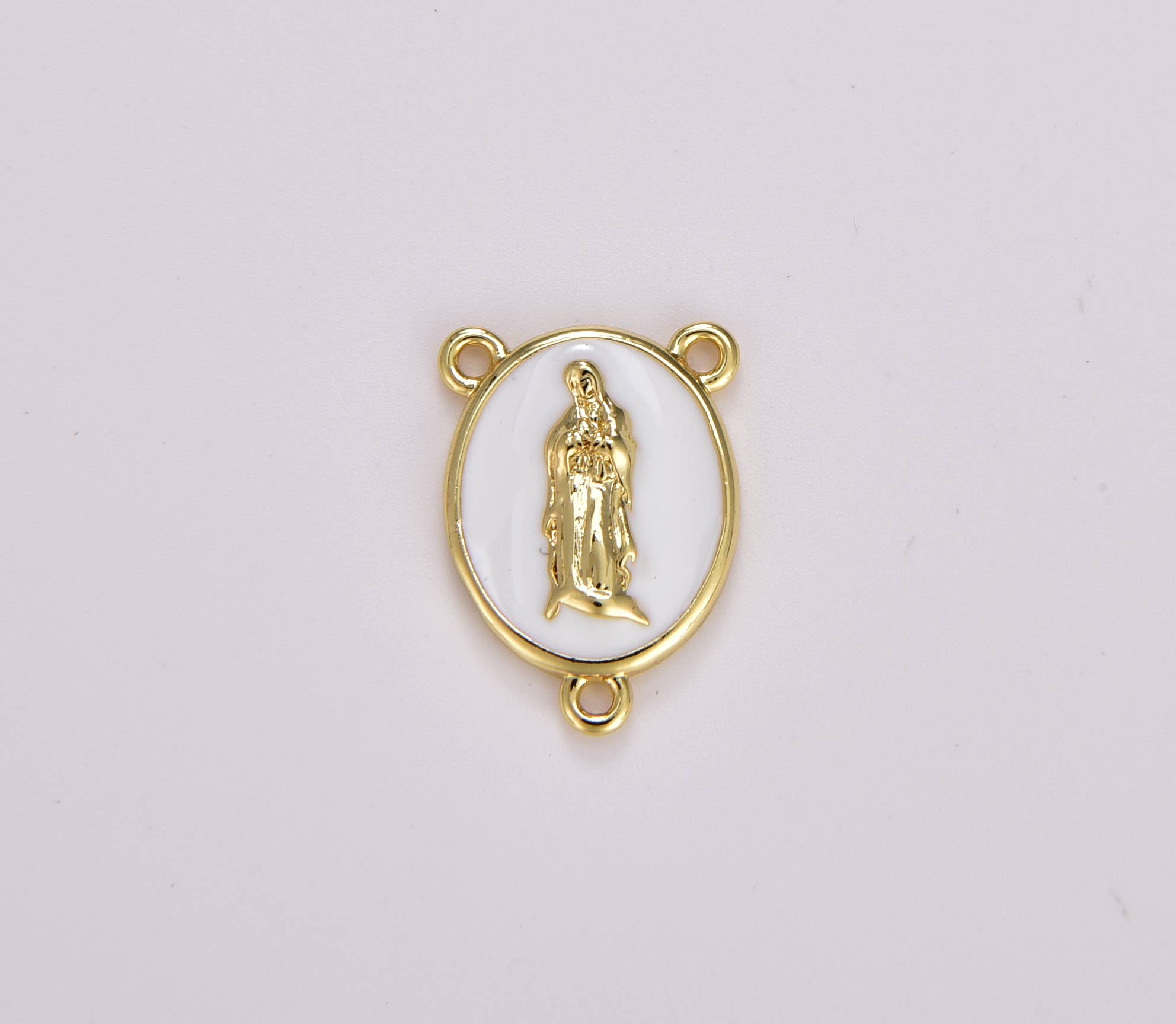 Beads Creation - Wholesale Individual Charm/Pendant - Our Lady of Guadalupe Rosary Centerpiece Connector, CN4381