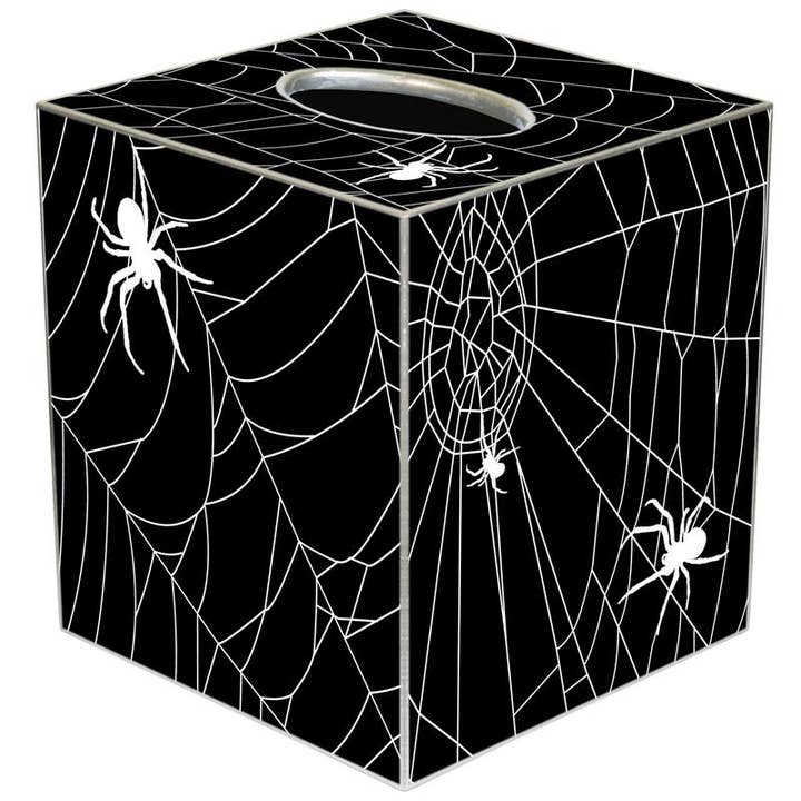 Spiderweb Halloween Tissuebox Cover for wholesale by Marye-Kelley