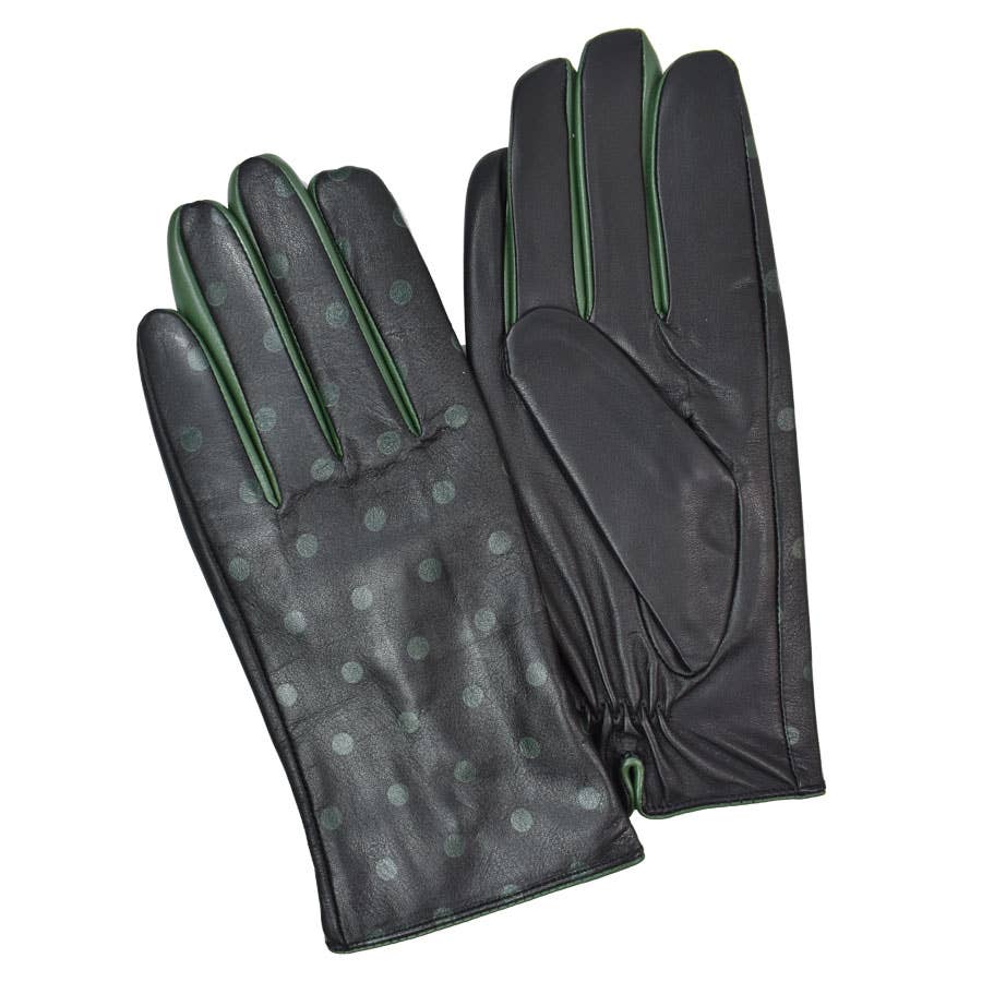 Dupatta Designs - Wholesale Gloves - Women's - Nyla Dotted Leather Driving Gloves O/S MED8