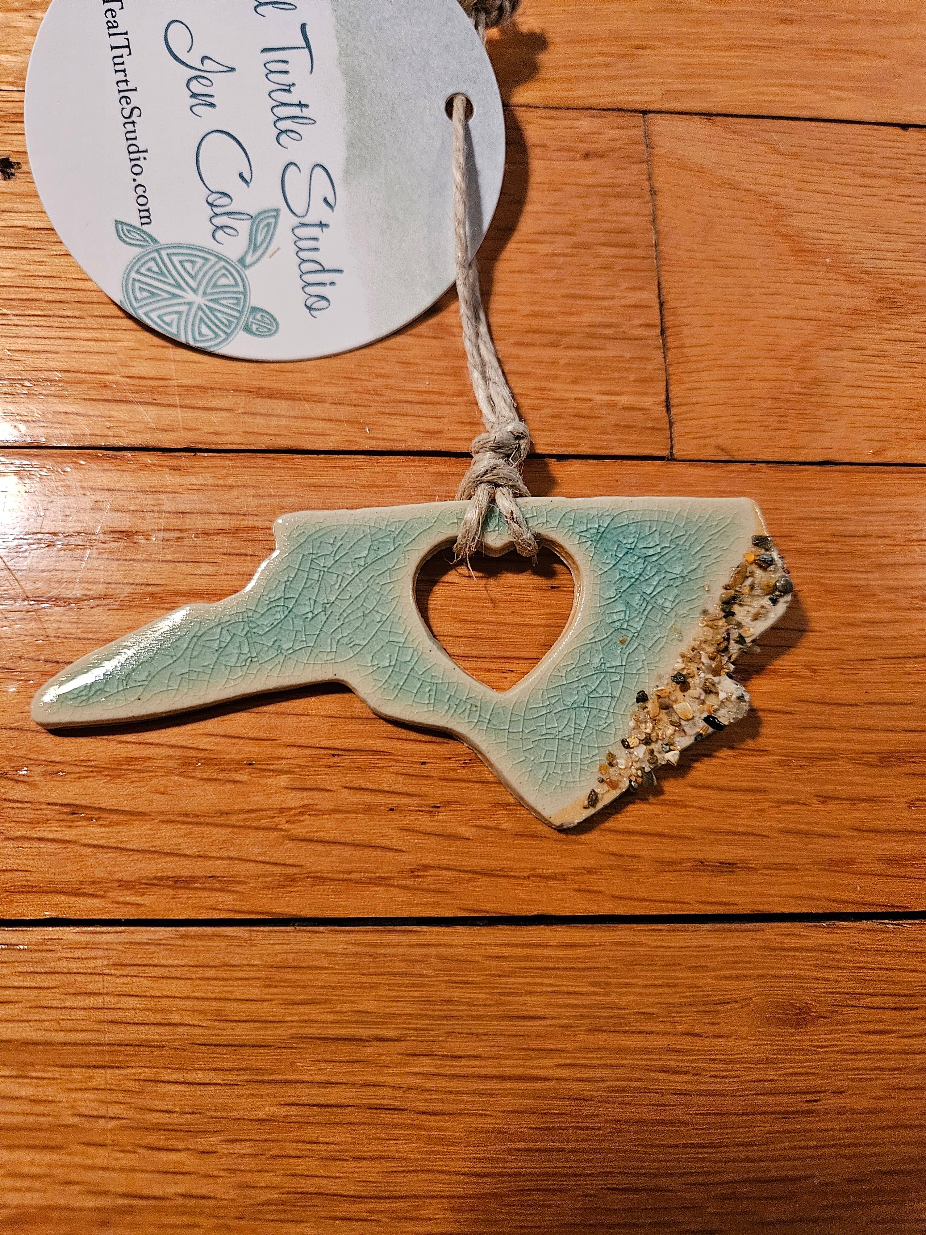 Teal Turtle Studio - Wholesale Ornament - North Carolina Love Sandy Ceramic Ornament Keepsake6