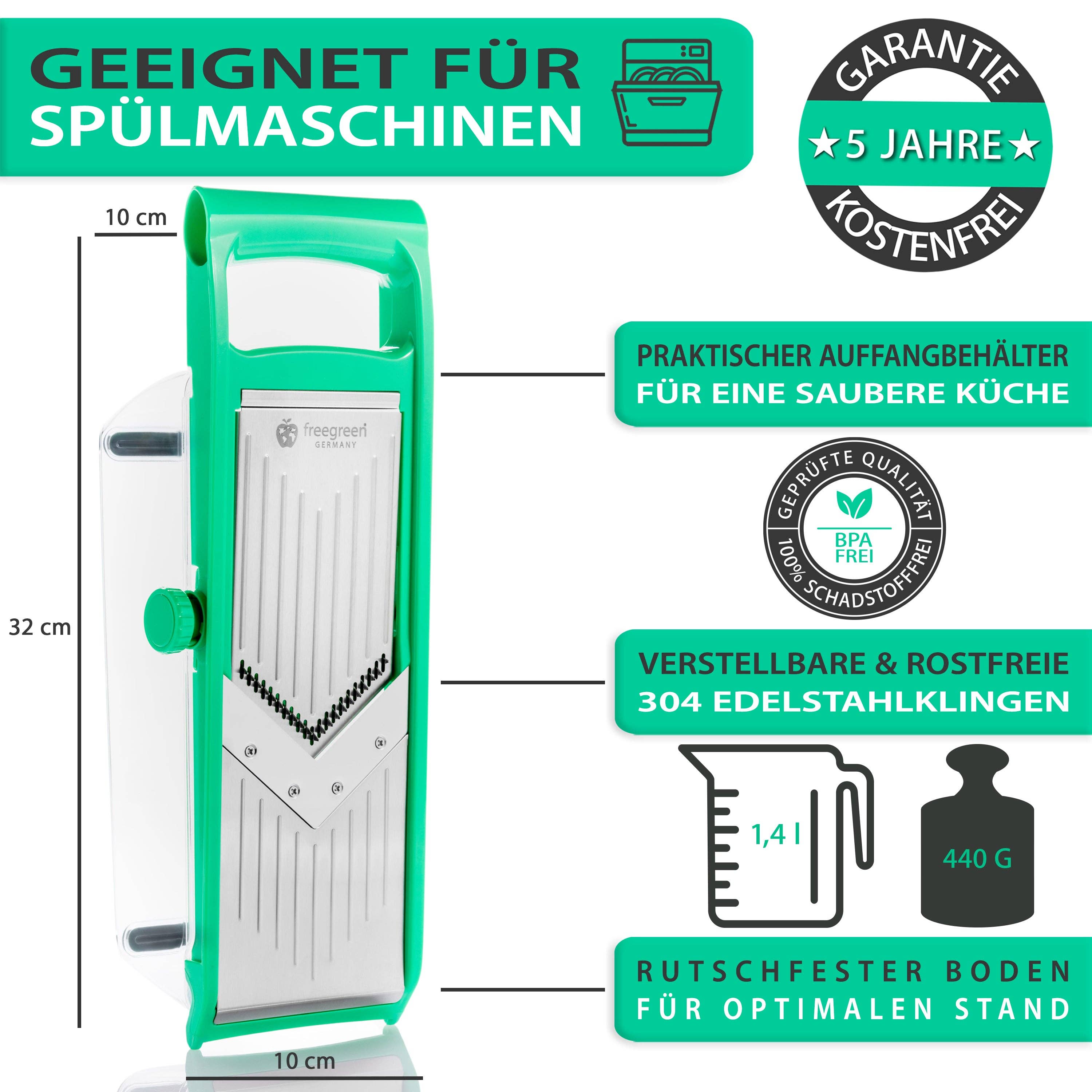 freegreen® - Vendita all'ingrosso Utensile/attrezzo da cucina - Affettatrice per verdure multifunzione freegreen®2