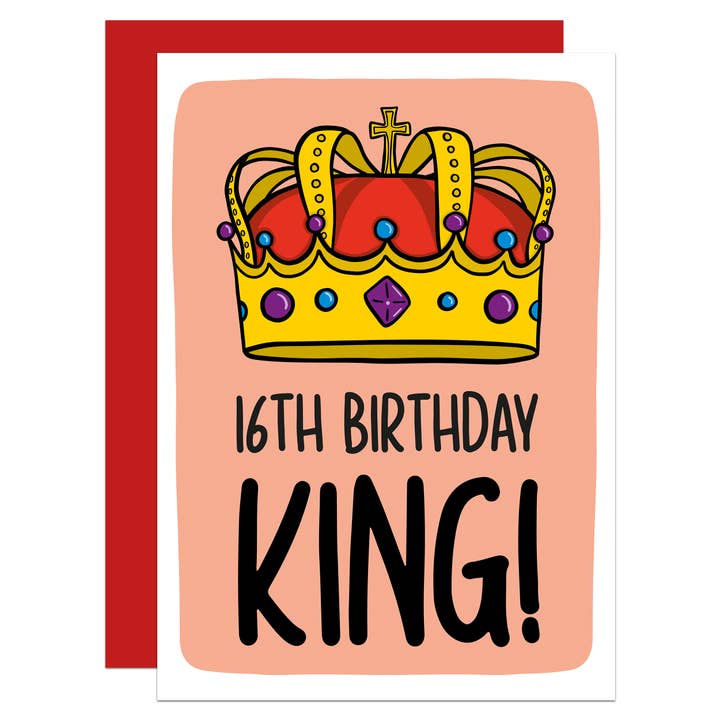 Milestone Birthday King A6 Card for wholesale by TeePee Creations