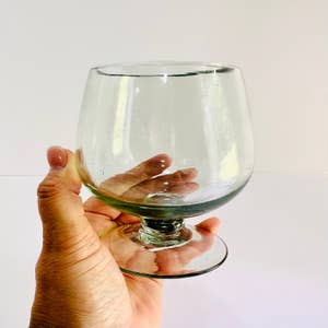 Large Aqua Rim Stacking Glass - Sobremesa by TerraKlay