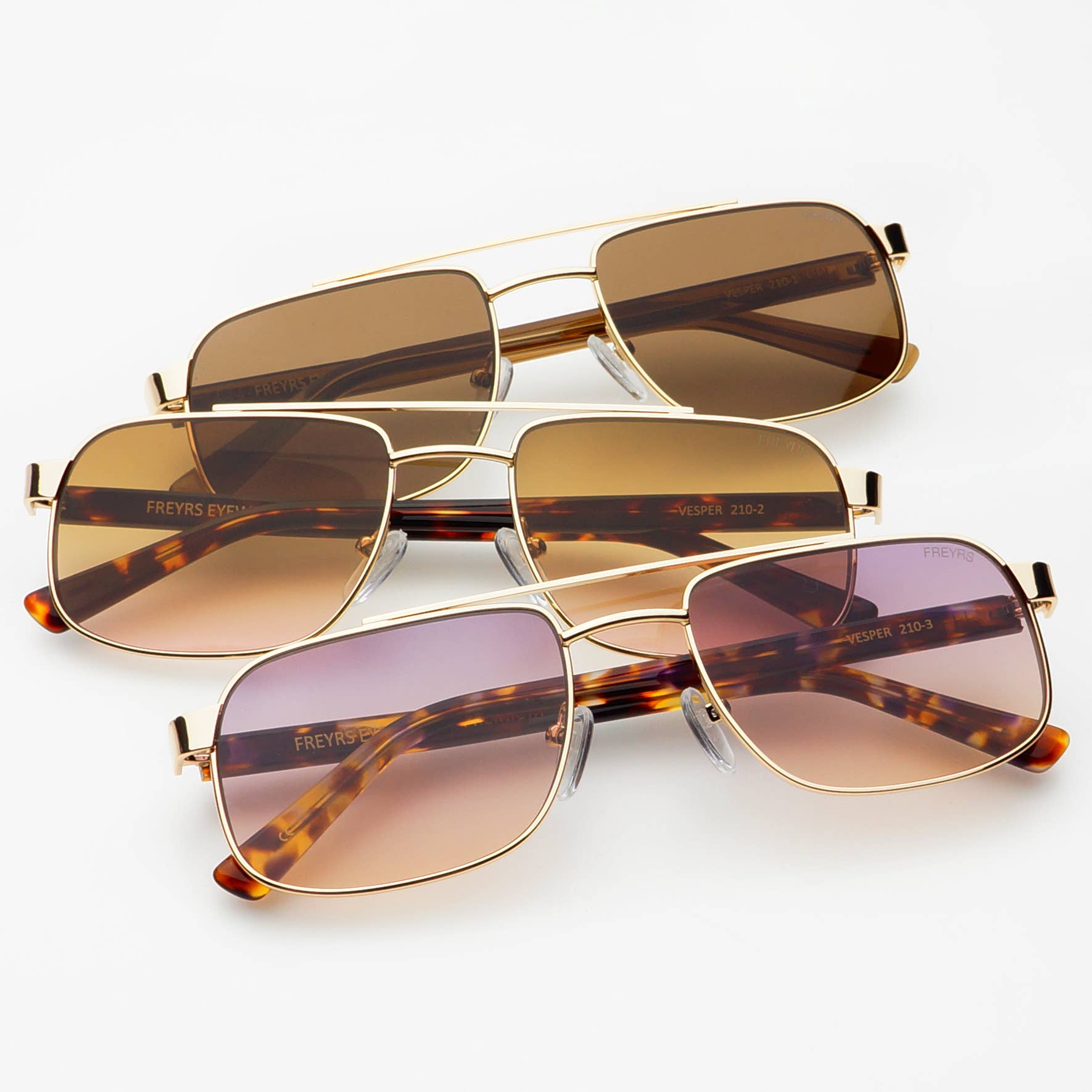 Gold Sunset Vesper Unisex Aviator Sunglasses   for wholesale on Faire3