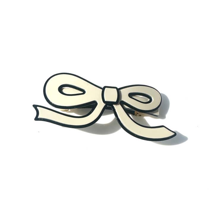 Solar Eclipse – wholesale Barrette – Women’s – Handmade Acetate Bow French Barrette Clip4