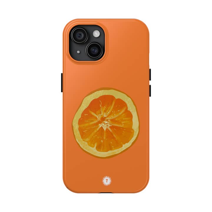 Étui de téléphone Tangerine Fruity Orange Slice Painting pour la vente par Thursday’s Child Creative Studio