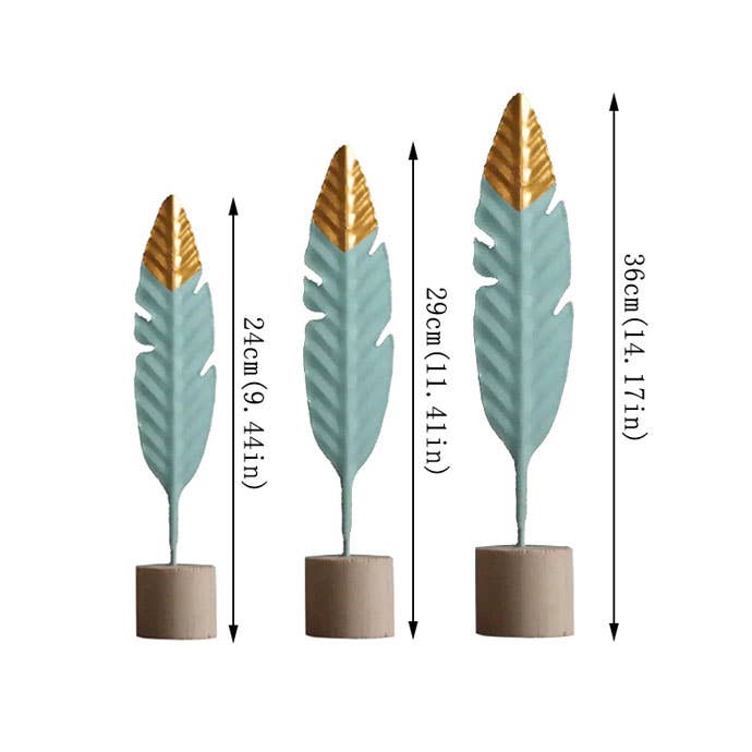 AN Commerce - Wholesale Ornament - Feather Wooden Decorations | Pack of 33