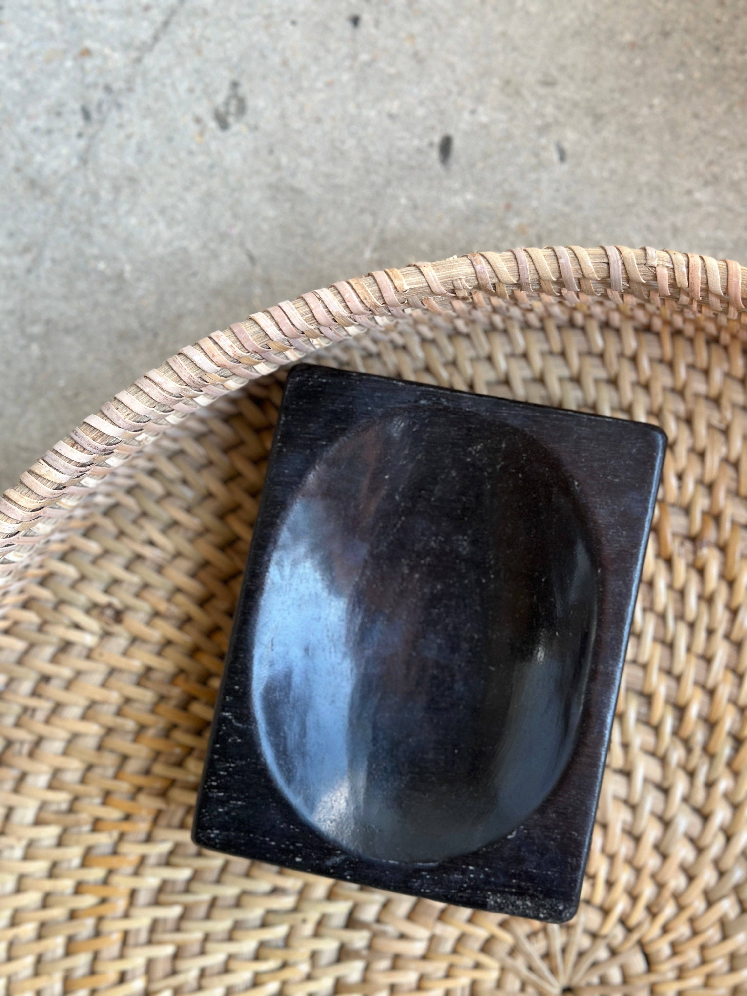 Office Objets - Wholesale Bath Soap Dish - Petrified wood soap dish with white underside30