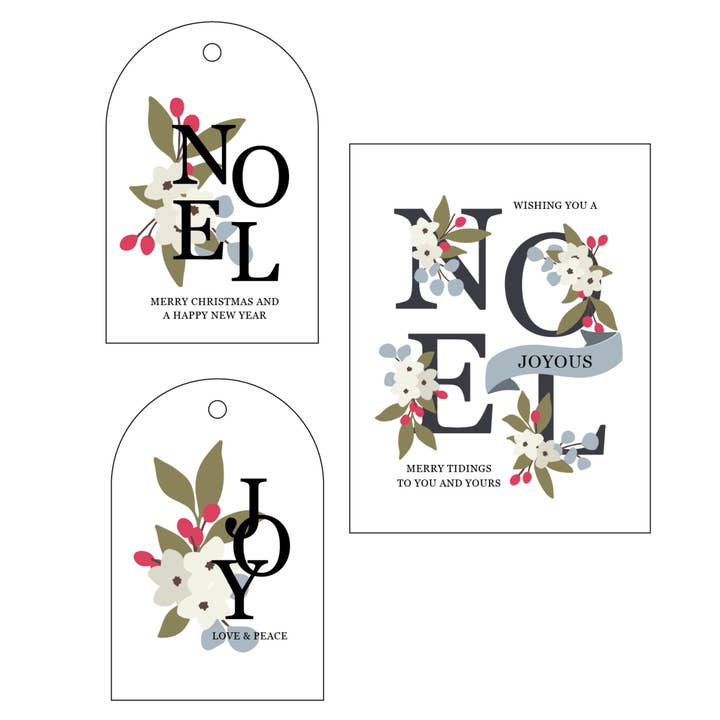 Floral Noel - Set van 6 - 6"x6" Coördinerende Stencils voor wholesale door Honey Bee Stamps