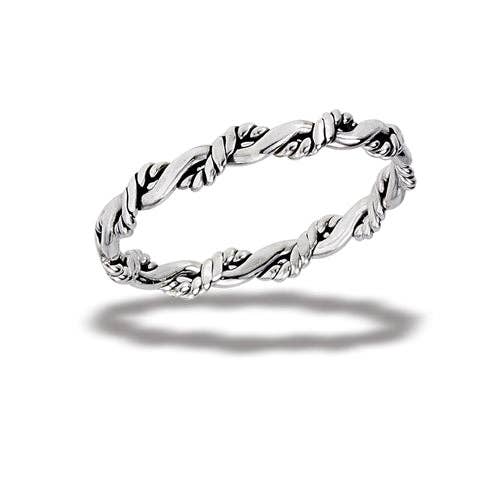 Silver Insanity - Wholesale Band/Stacked Ring - Sterling Silver Roped Twist Ring