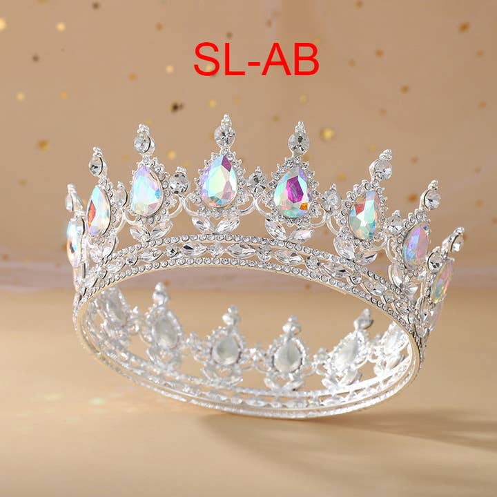 Ole - Wholesale Tiara - Women's - Teardrop Rhinestone Crown Headband L287920