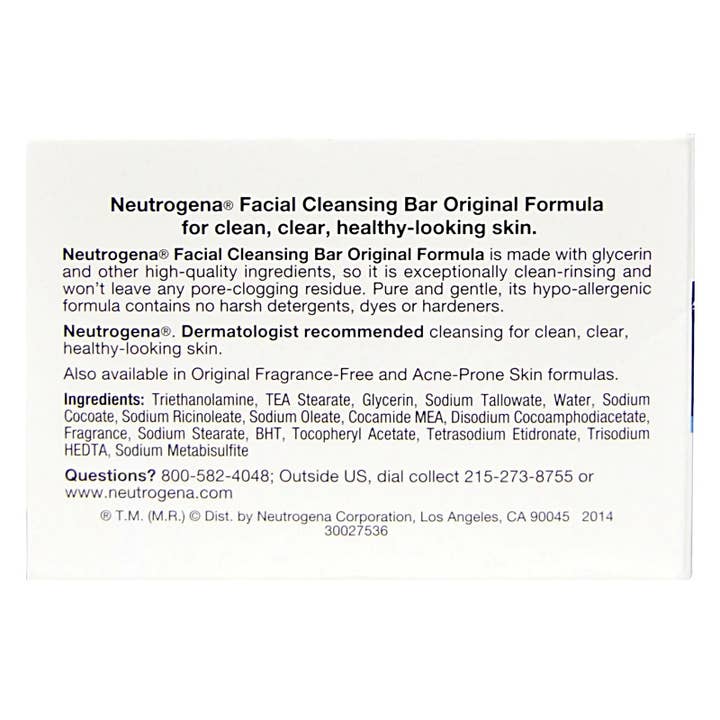 KT Supply - Wholesale Facial Cleanser - Neutrogena Original Formula The Transparent Facial Bar 3.5oz1