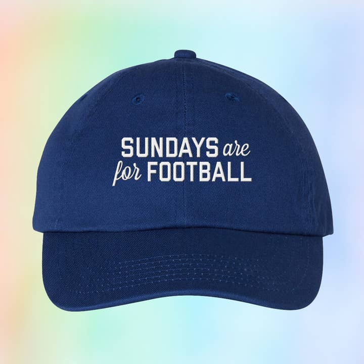 Los domingos son para el fútbol Gorra bordada para jóvenes para venta al por mayor de Itsy Bitsy Bella Co