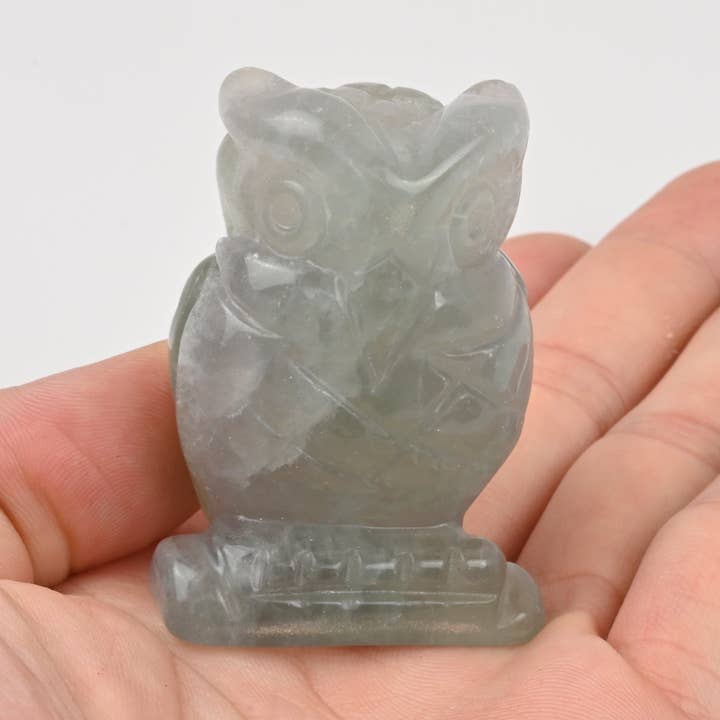 Figurine en cristal de fluorite naturelle de 1,5 po pour la vente par ilovebeadsusa