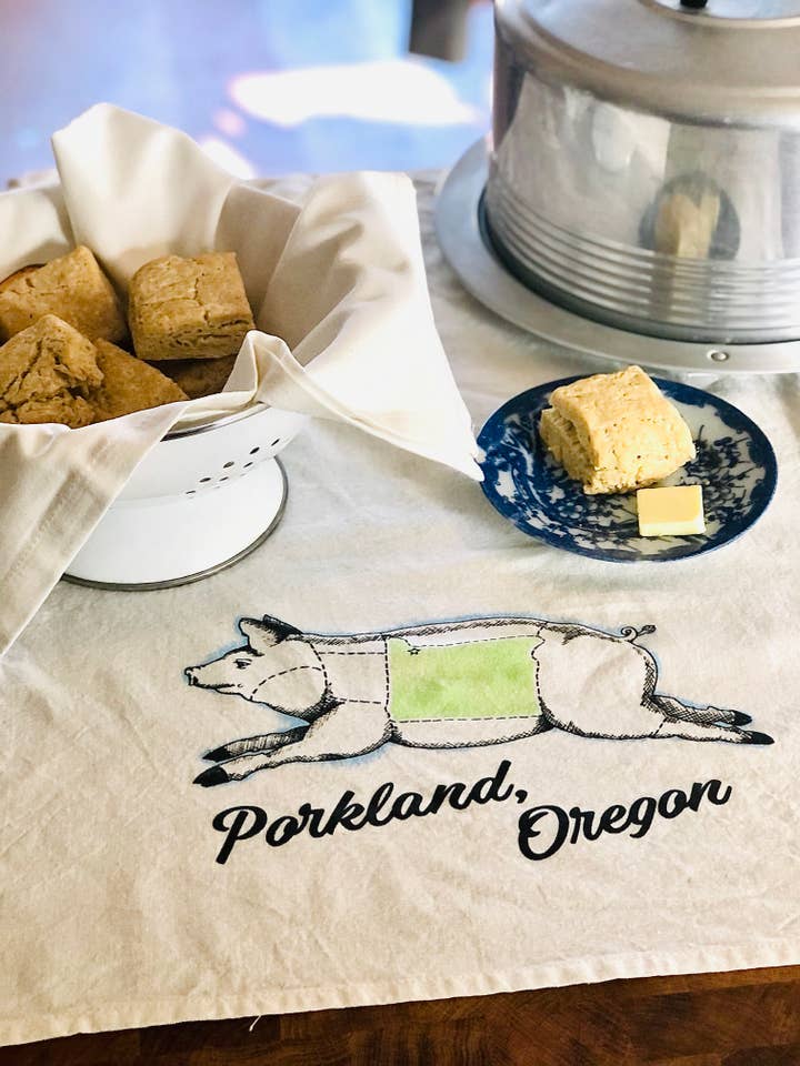 Porkland kökshandduk för wholesale av Underbrush Art