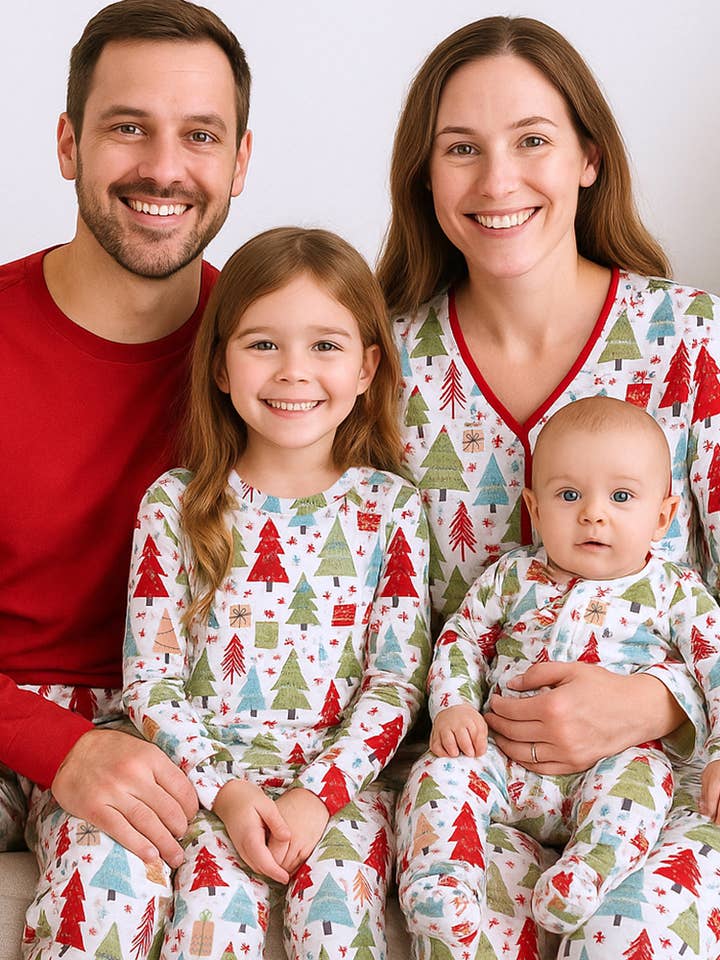 Christmas Merry Family Matching Ultra-Soft Bamboo Pajamas for wholesale by Tesa Babe