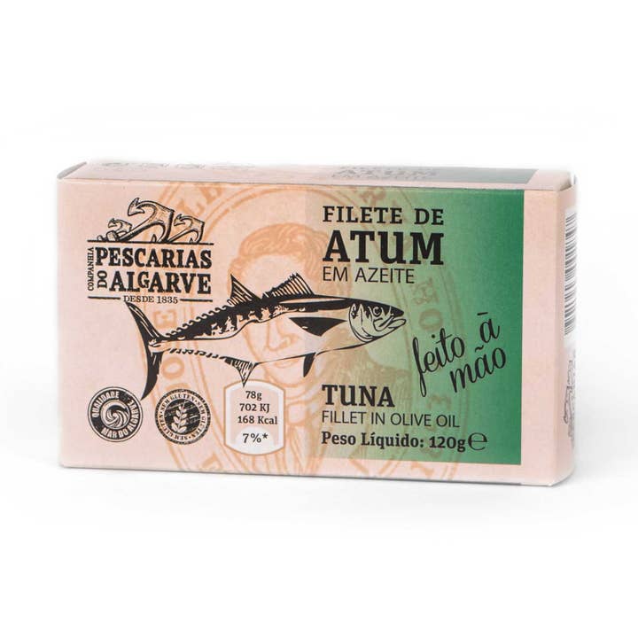 Pescarias do Algarve Tuna Fillets in Olive Oil for wholesale by Portugalia Imports