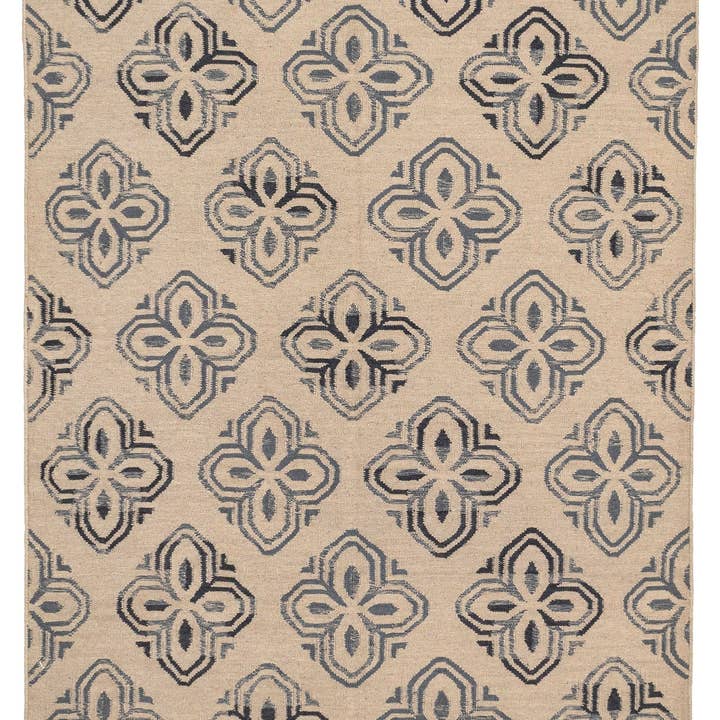 (5'3'' x 7'10'') Naturligt Farvet Kilim Tæppe – Minimalistisk Håndlavet Uldtæppe for engroshandel hos Rugtolia