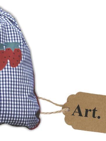 173 embroidered strawberry bread bag for wholesale by Confecciones J. Garcia