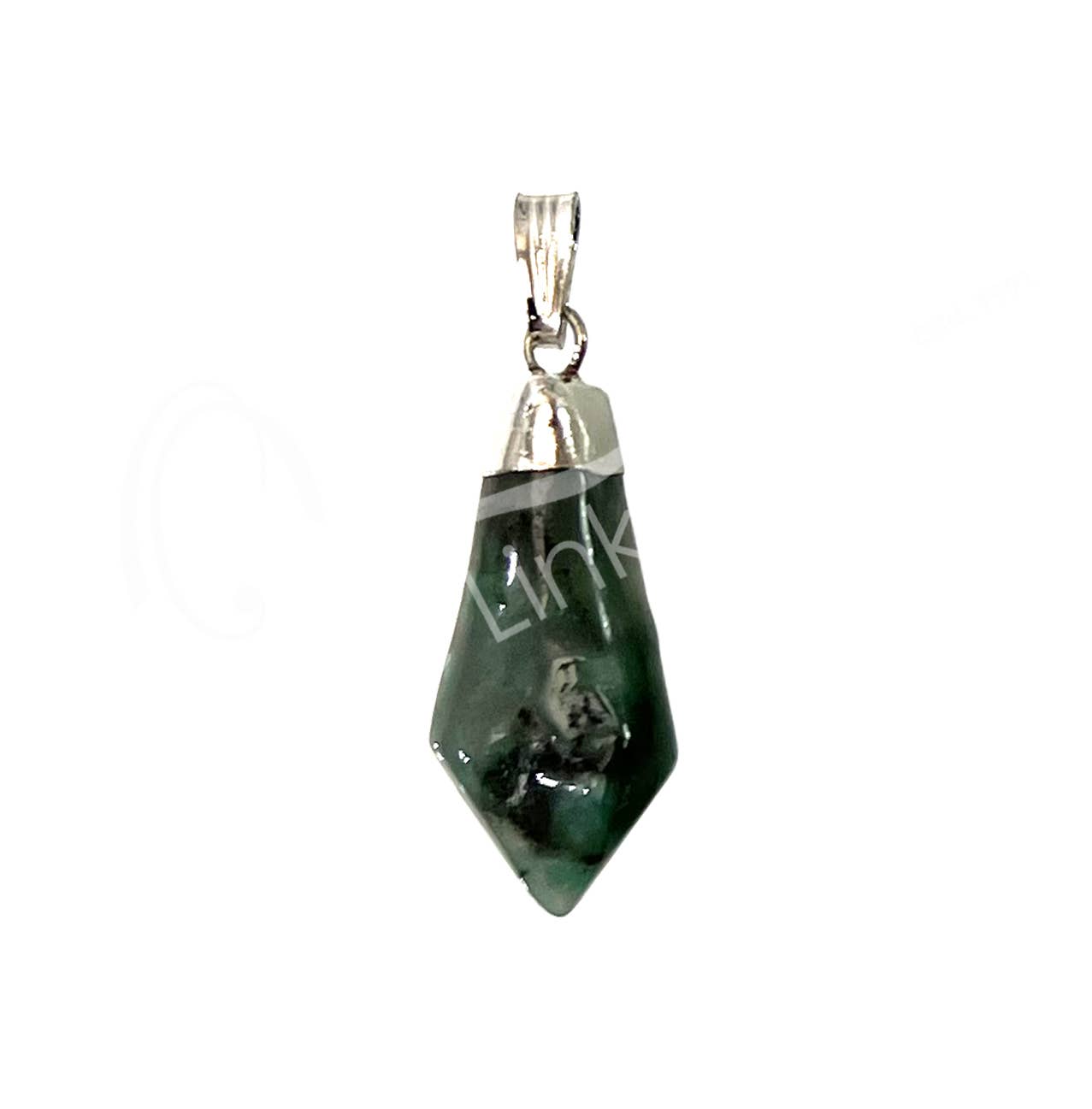 Oceanic Linkways Inc - Wholesale Spiritual Stone/Crystal - (PC)PENDANT - DIAMOND SHAPE EMERALD 1-1.75"0