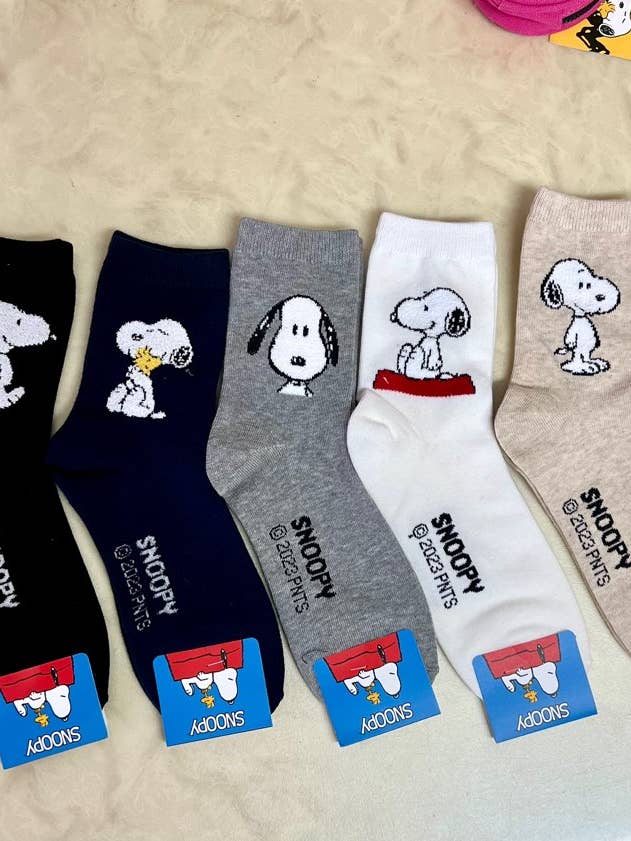 K-Wonderland - Wholesale Socks – Women's - Peanuts 3D Snoopy Ankle Mid Calf Socks-Cotton ultra Soft5