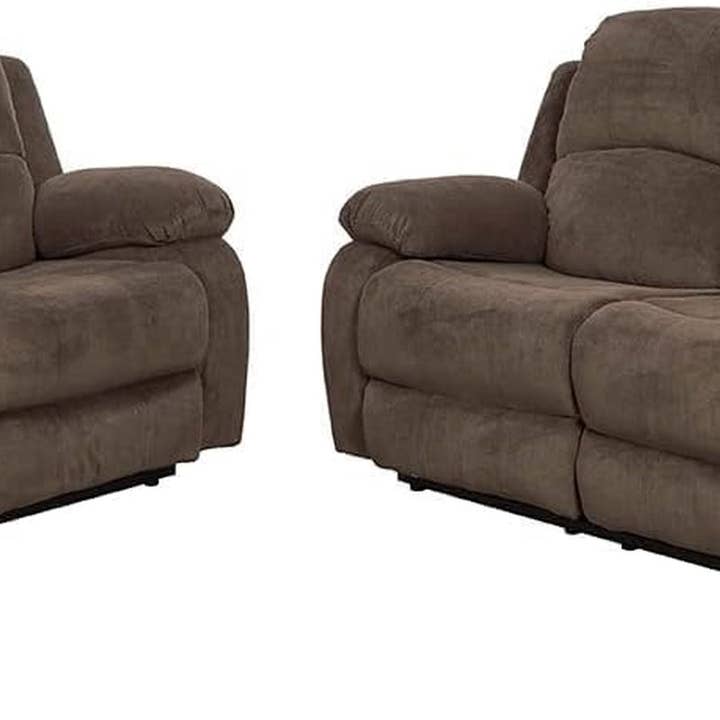 Corduroy Living Room Set Reclining Sofa Loveseat Taupe for wholesale on Faire0